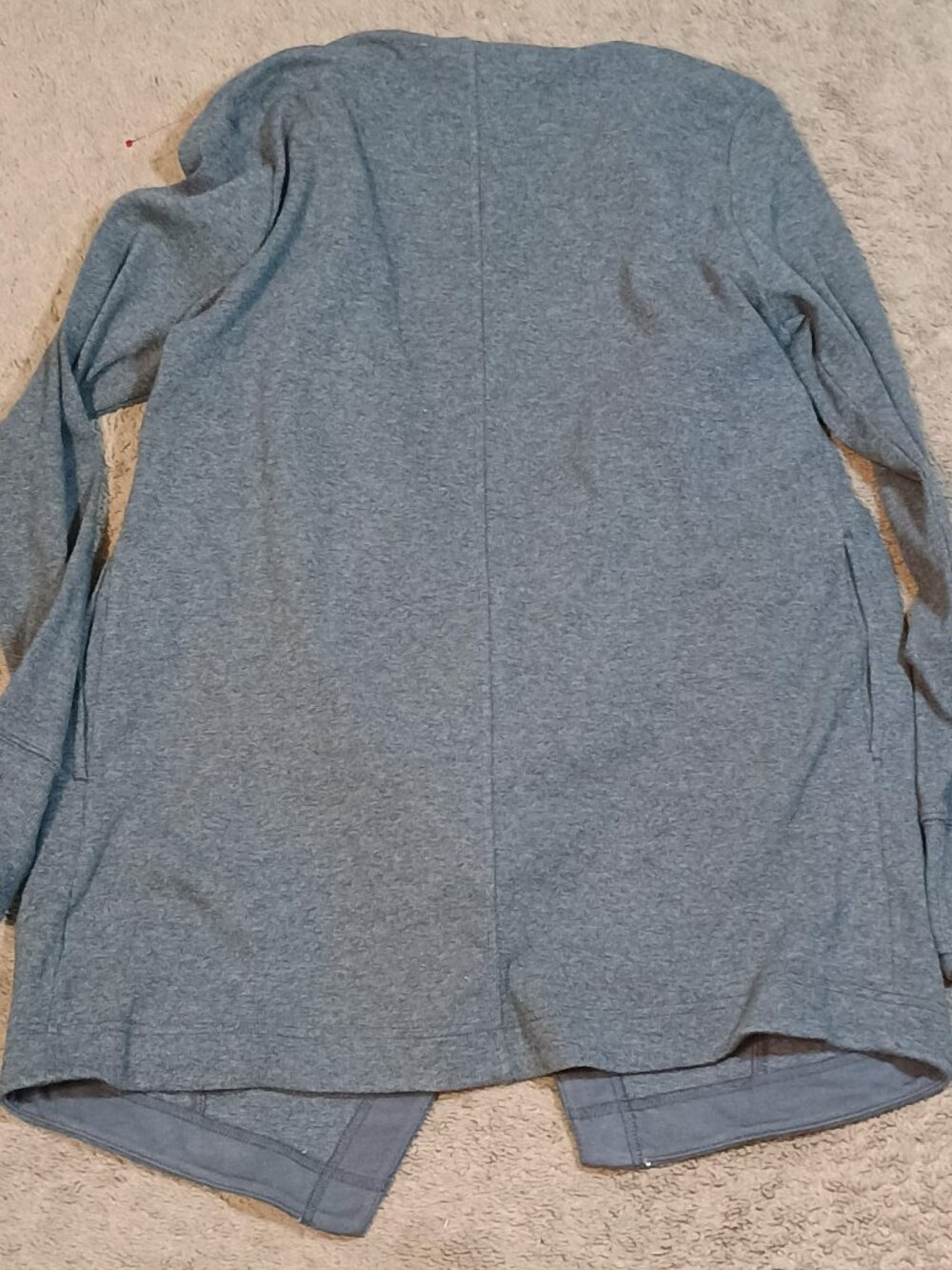 Athleta/Pranayama Cardigan/Womens XXS/Gray/Athleisure Travel Wrap Thumbhole Pock - Picture 6 of 6